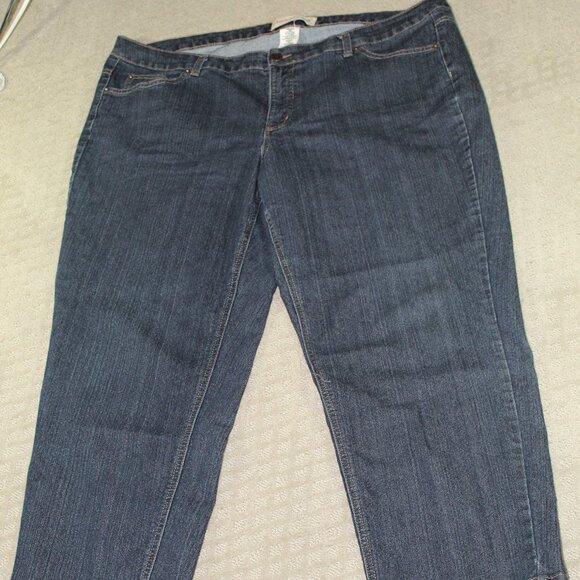 Just My Size Women's 24W Jeans 44x29 Stretch Classic Straight Medium Blue Denim - Picture 1 of 4